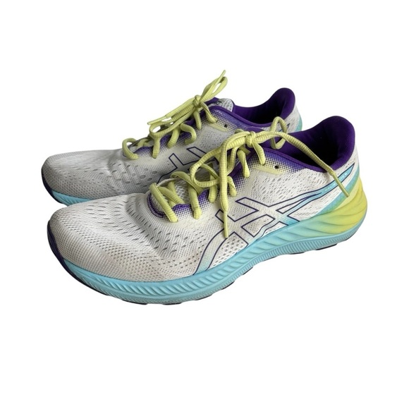 ASICS Gel Excite 8 Running Shoes White Purple Pastel Athletic Sneakers Womens 9 - Picture 1 of 7